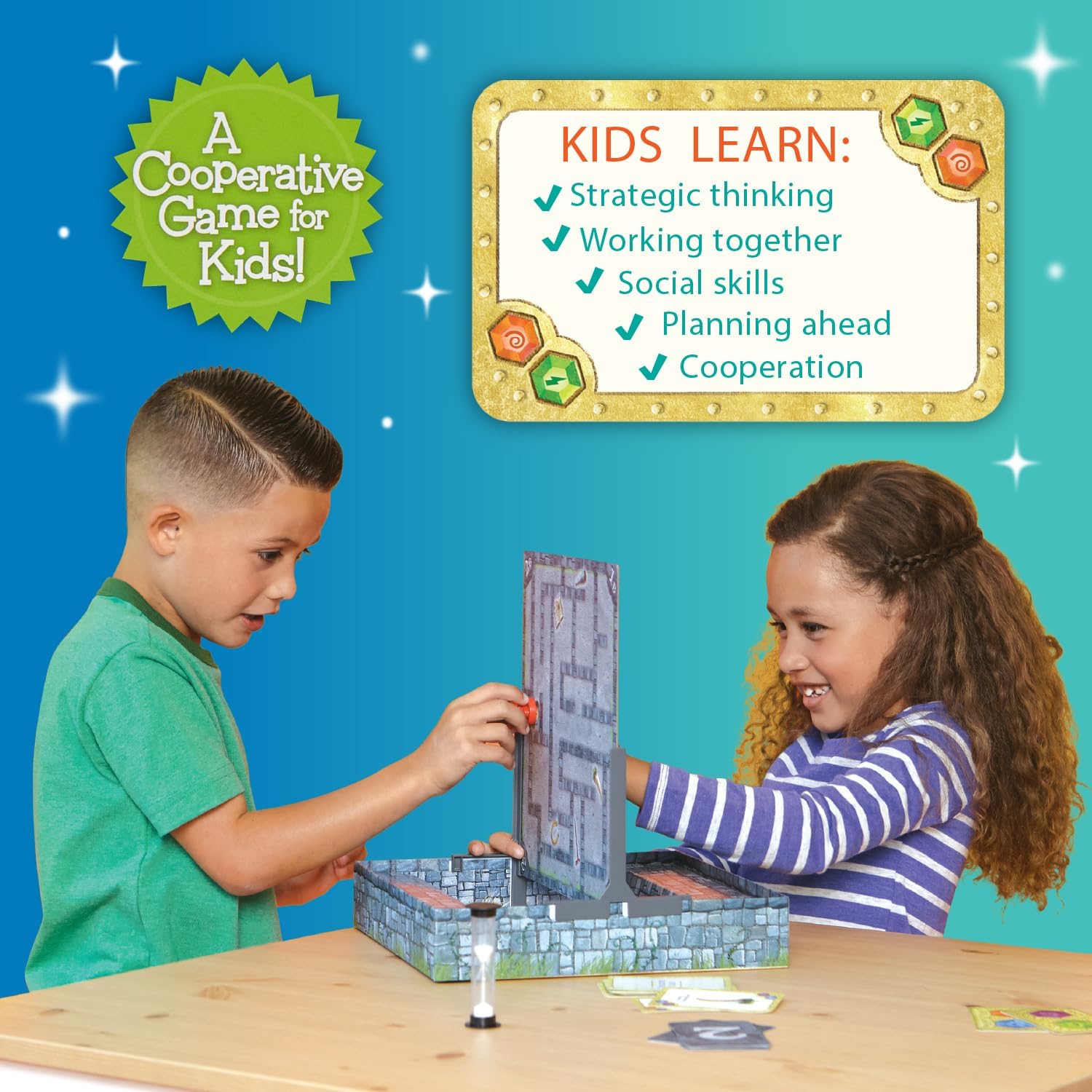 Kids Board Game Gnomes at Night Cooperative Family Game Age 6