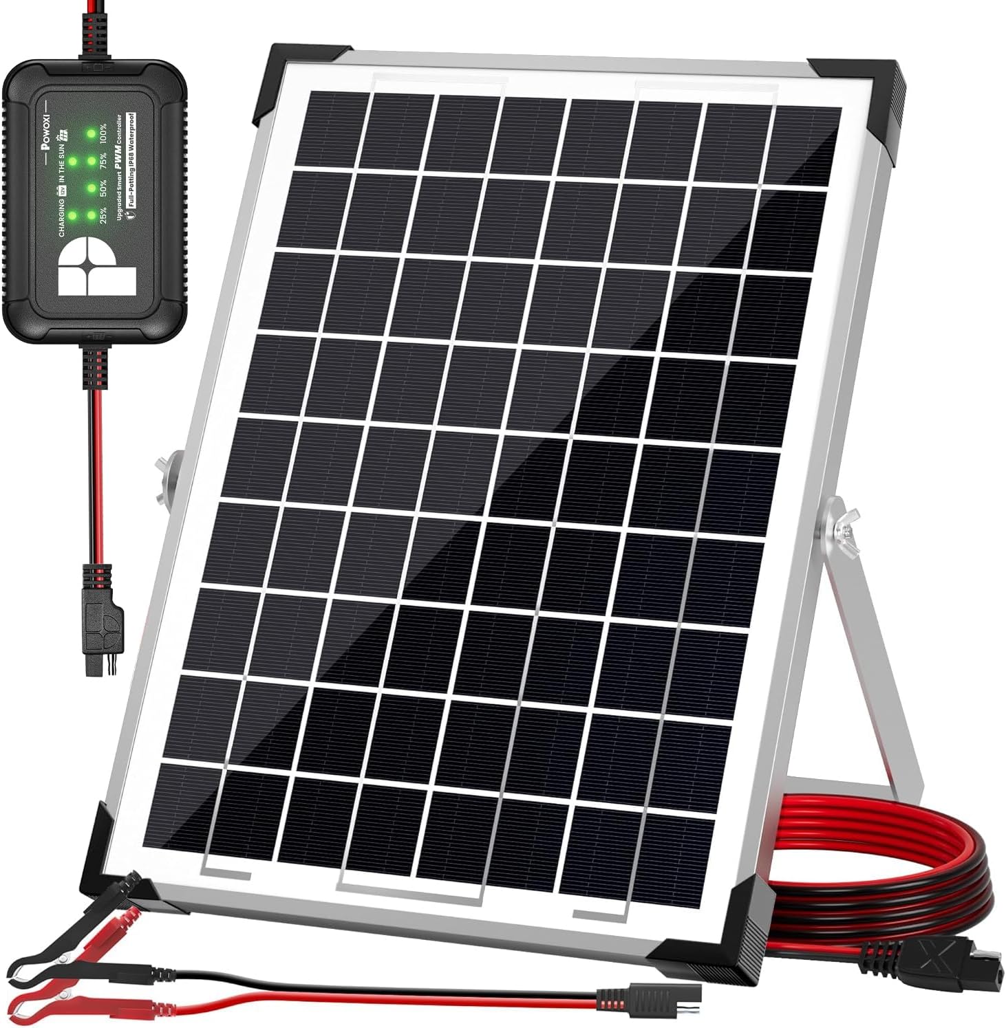 10W 12V Solar Battery Charger Trickle Maintainer RV Boat