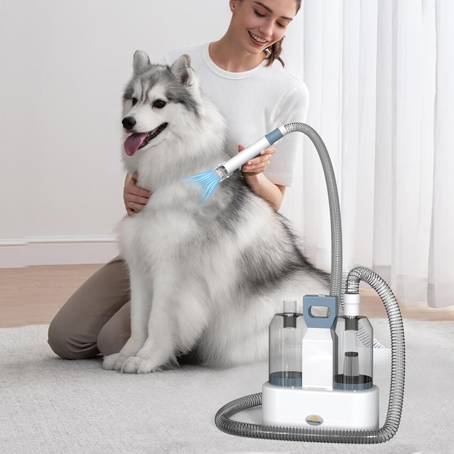 Pet Grooming Vacuum Dryer Kit 2.5L Low Noise 7 Tool