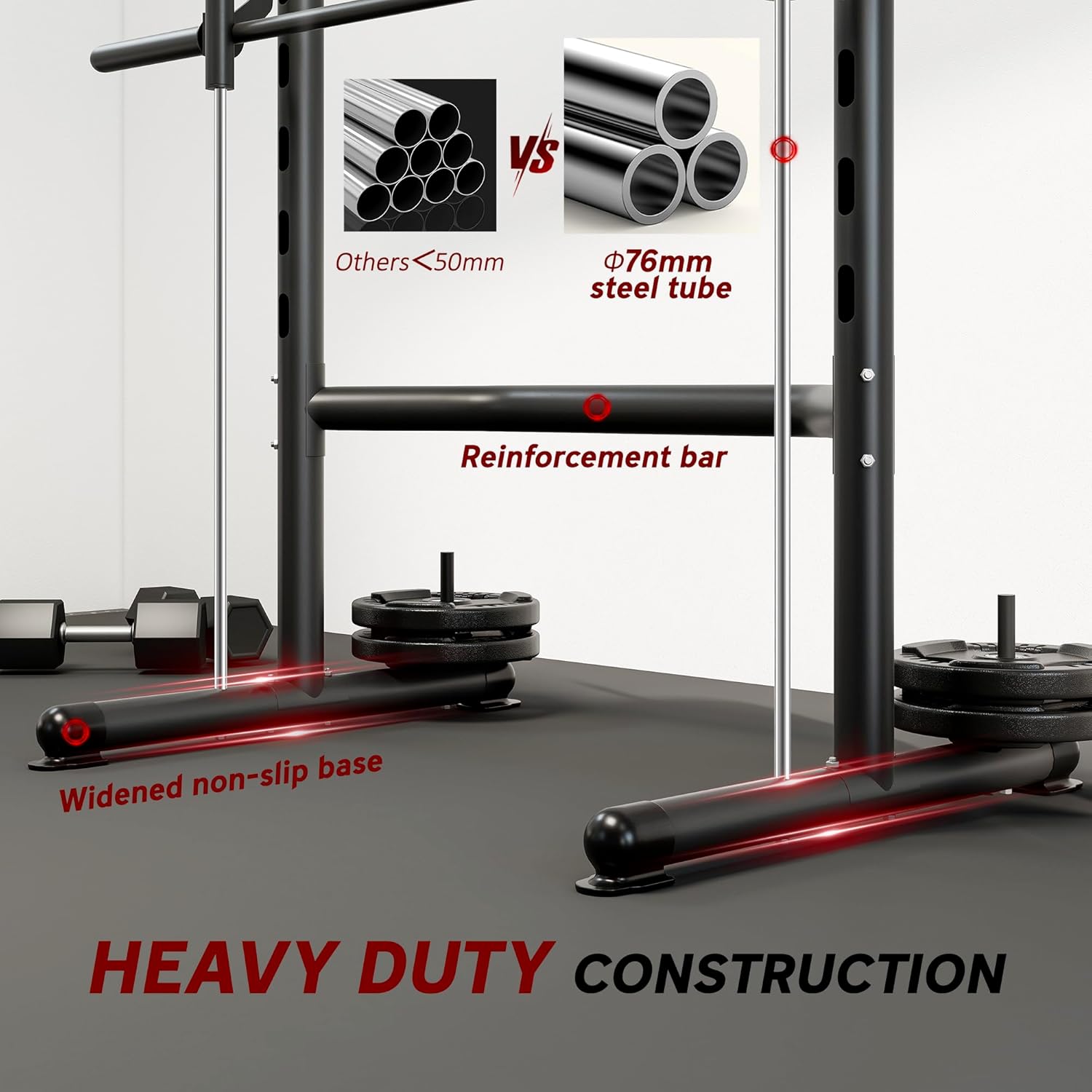 Smith Machine Squat Rack w Pull Up Bar Adjustable Barbell Stand Gym