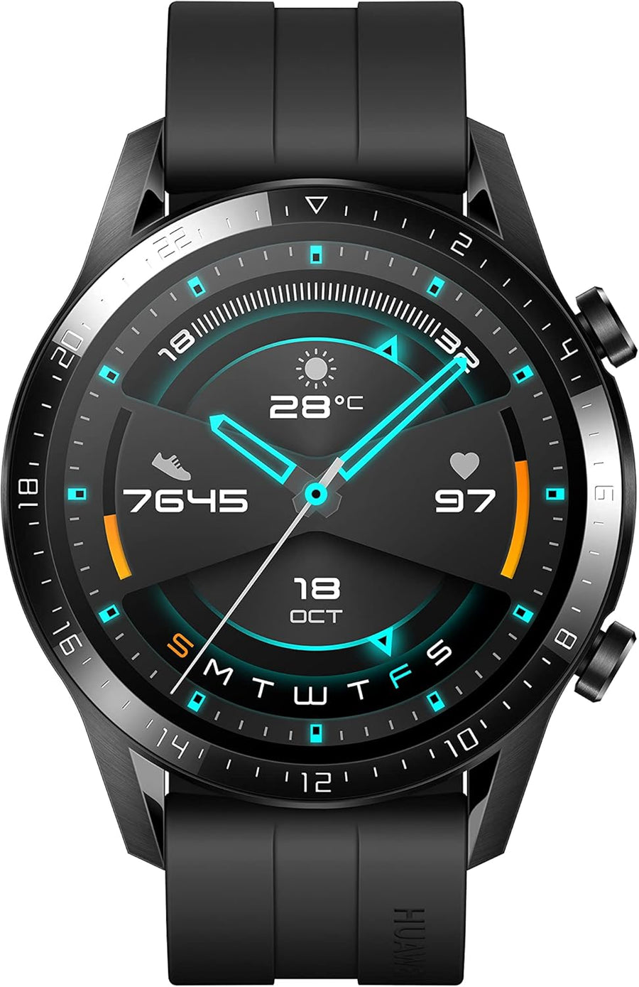 46mm AMOLED GPS Smart Watch Bluetooth Call Black