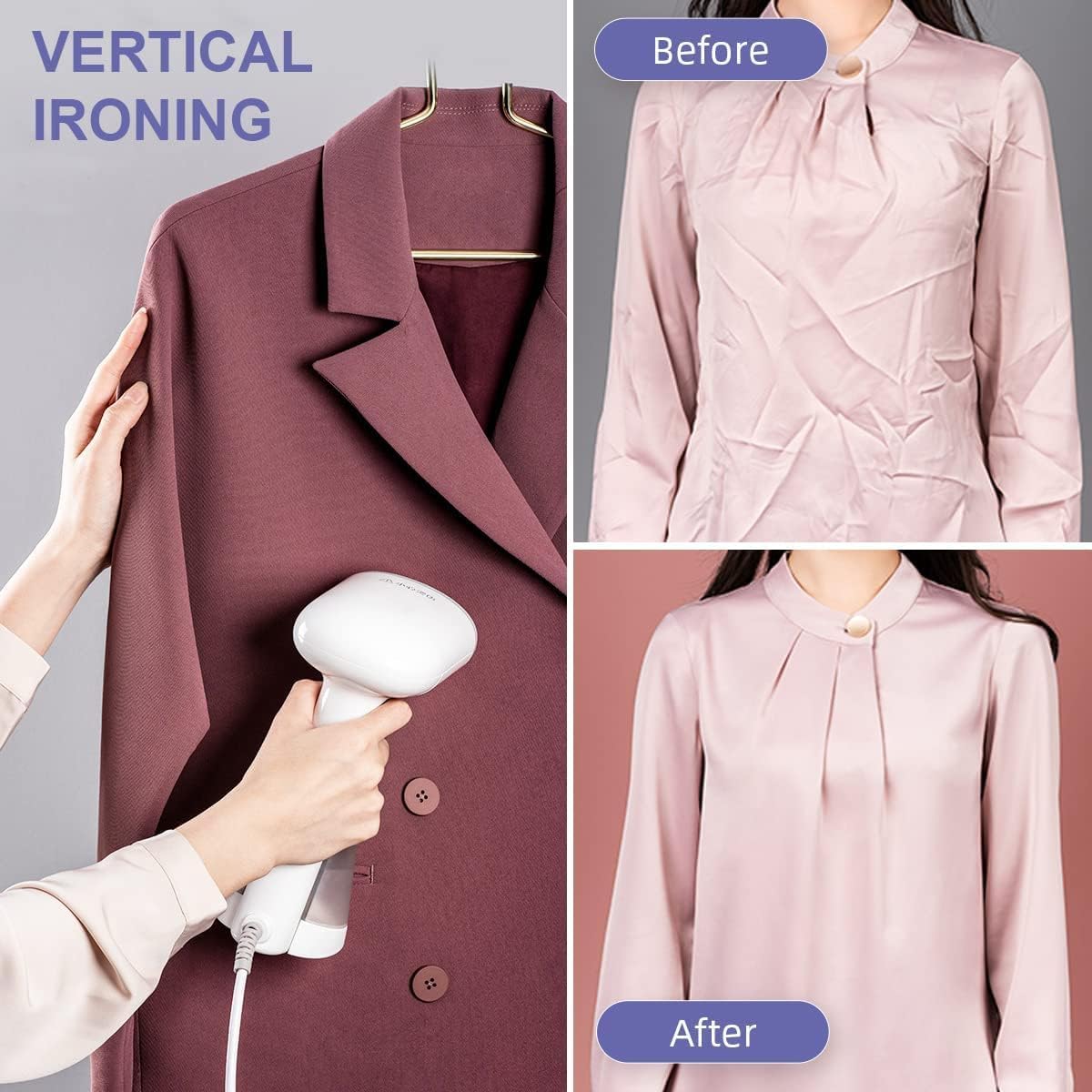 2000W Handheld Clothes Steamer Portable 260ml Garment Steamer