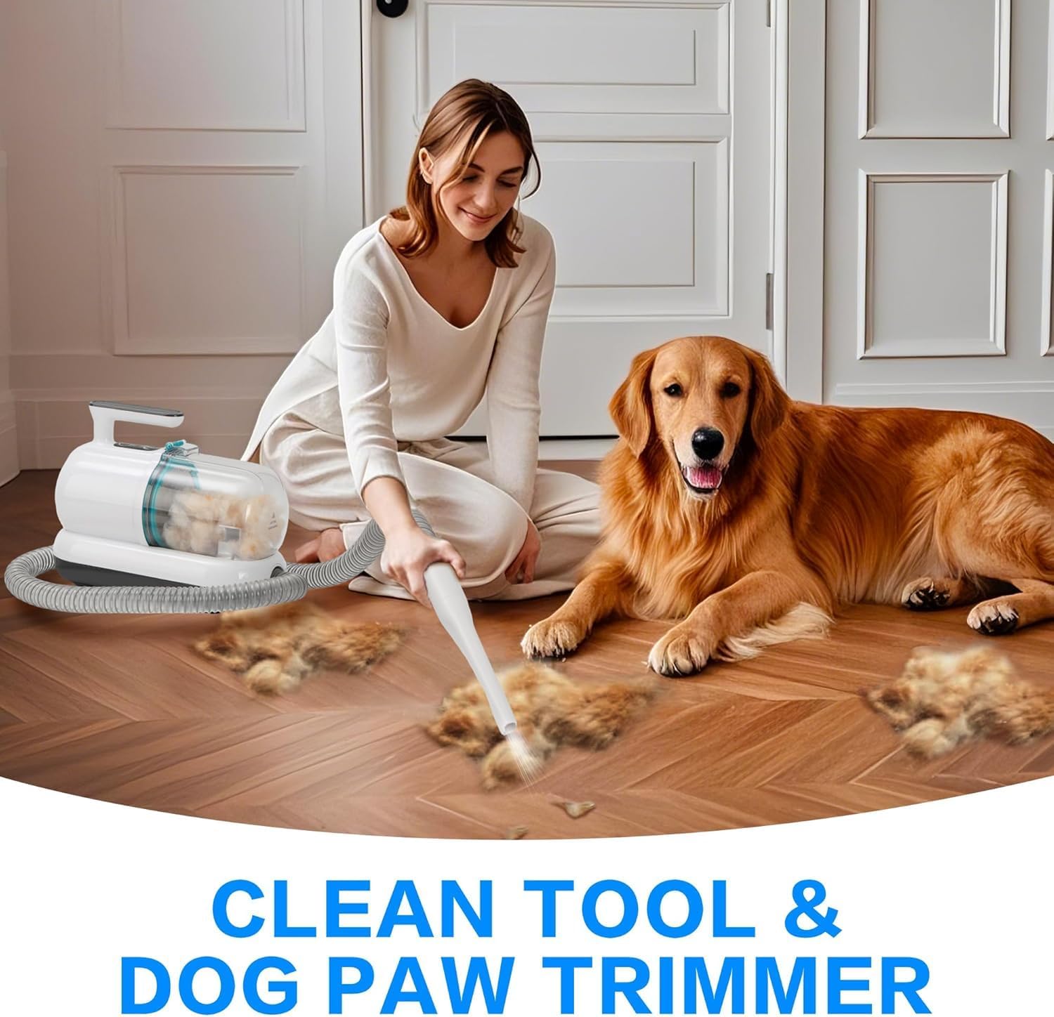 Dog Grooming Vacuum Kit 15kPa 1.5L 7 Tool Clippers