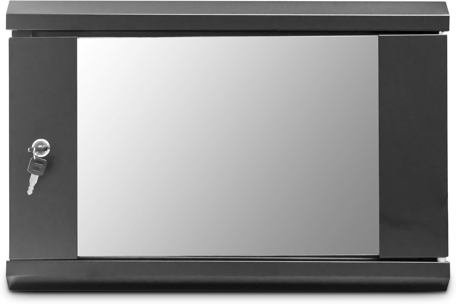 6U Wall Mount Server Rack Cabinet 19in Glass Door Black
