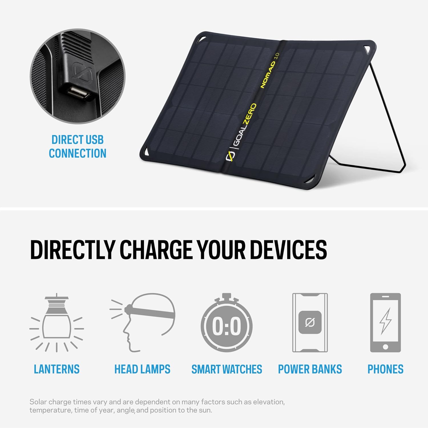 10W Foldable Solar Panel Portable Charger For Camping Hiking