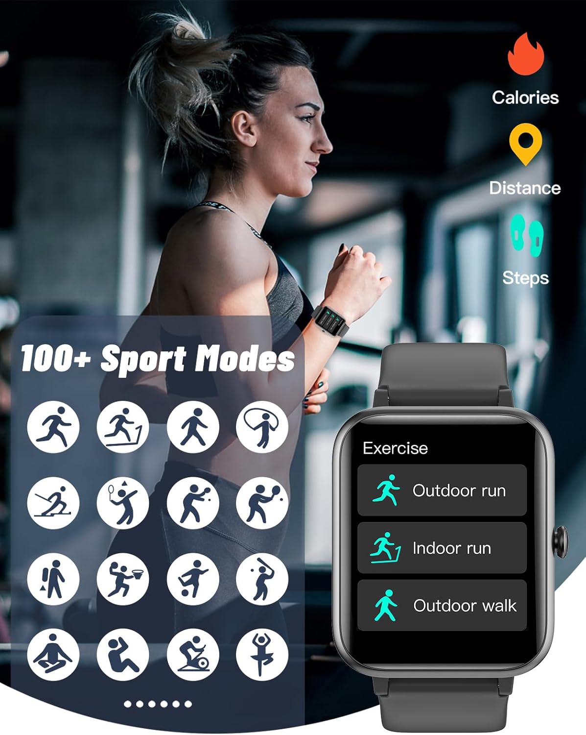 Smart Watch Bluetooth Call Heart Sleep Fitness Tracker