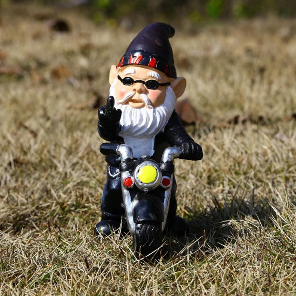 Funny Garden Gnome Statue Naughty Resin Outdoor Lawn Decor