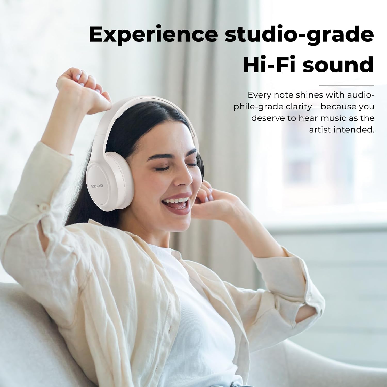 Wireless Bluetooth Over Ear Headphones 70Hr Battery Deep Bass White