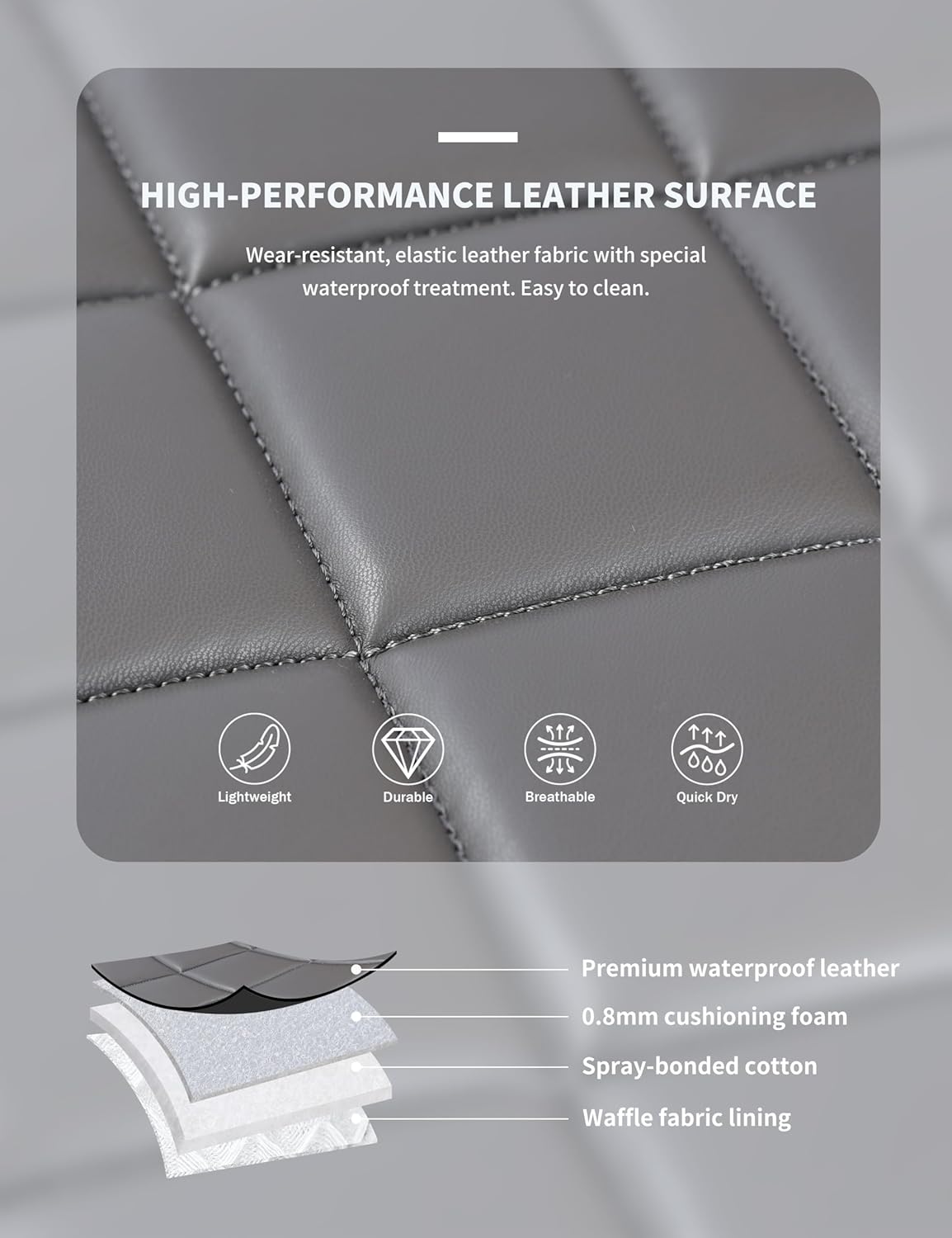 Leather Dressage Saddle Pad Waterproof Shock Absorbing