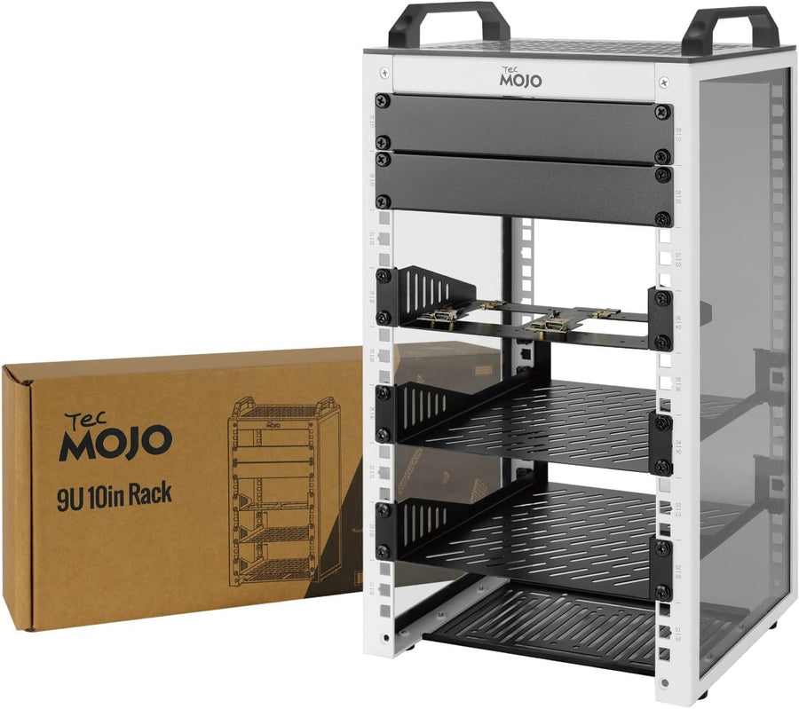 10 Inch 9U Desktop Mini Rack White NAS Server
