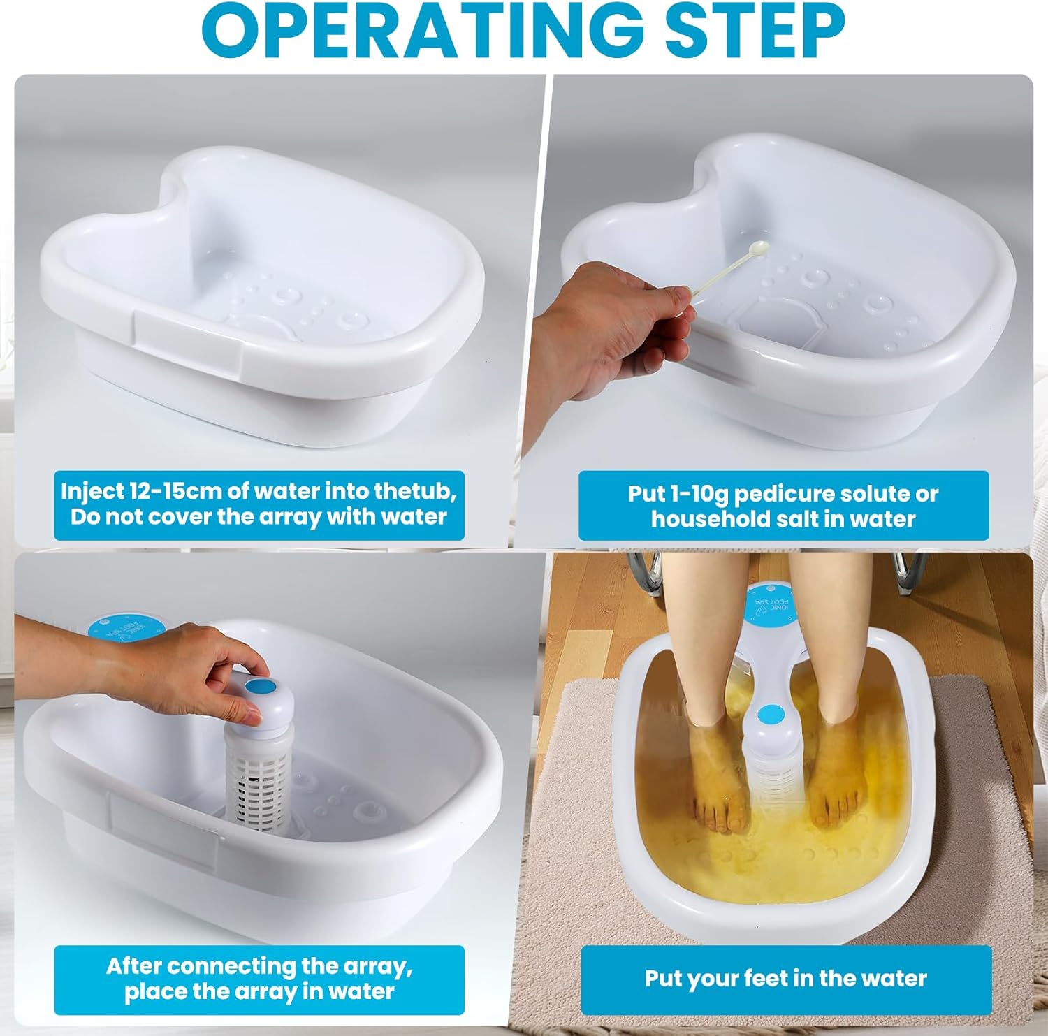 Ionic Foot Spa Detox Bath Machine Portable Basin Relax Therapy
