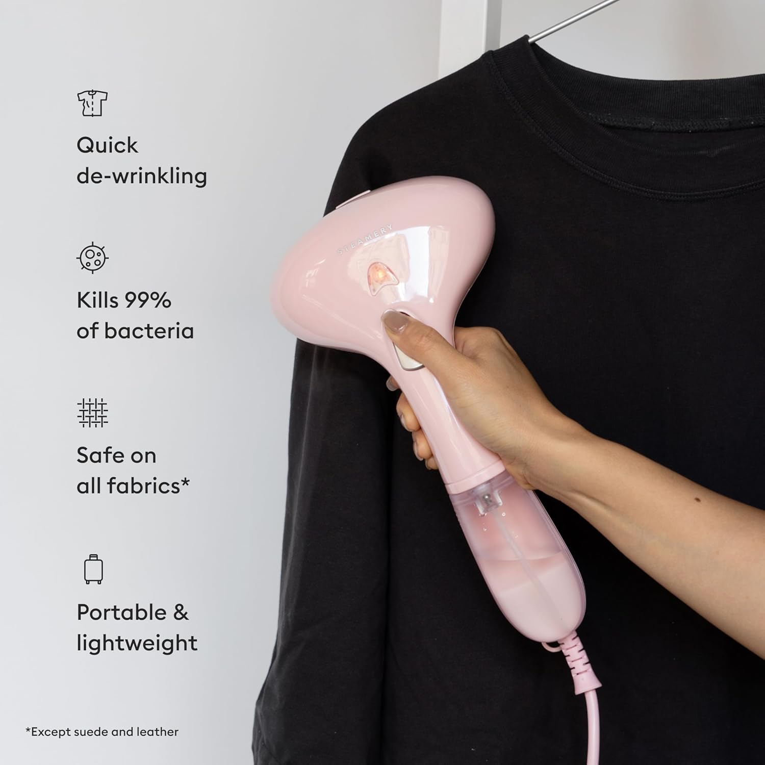 Handheld Garment Steamer 1500W 30s Heat Compact Travel