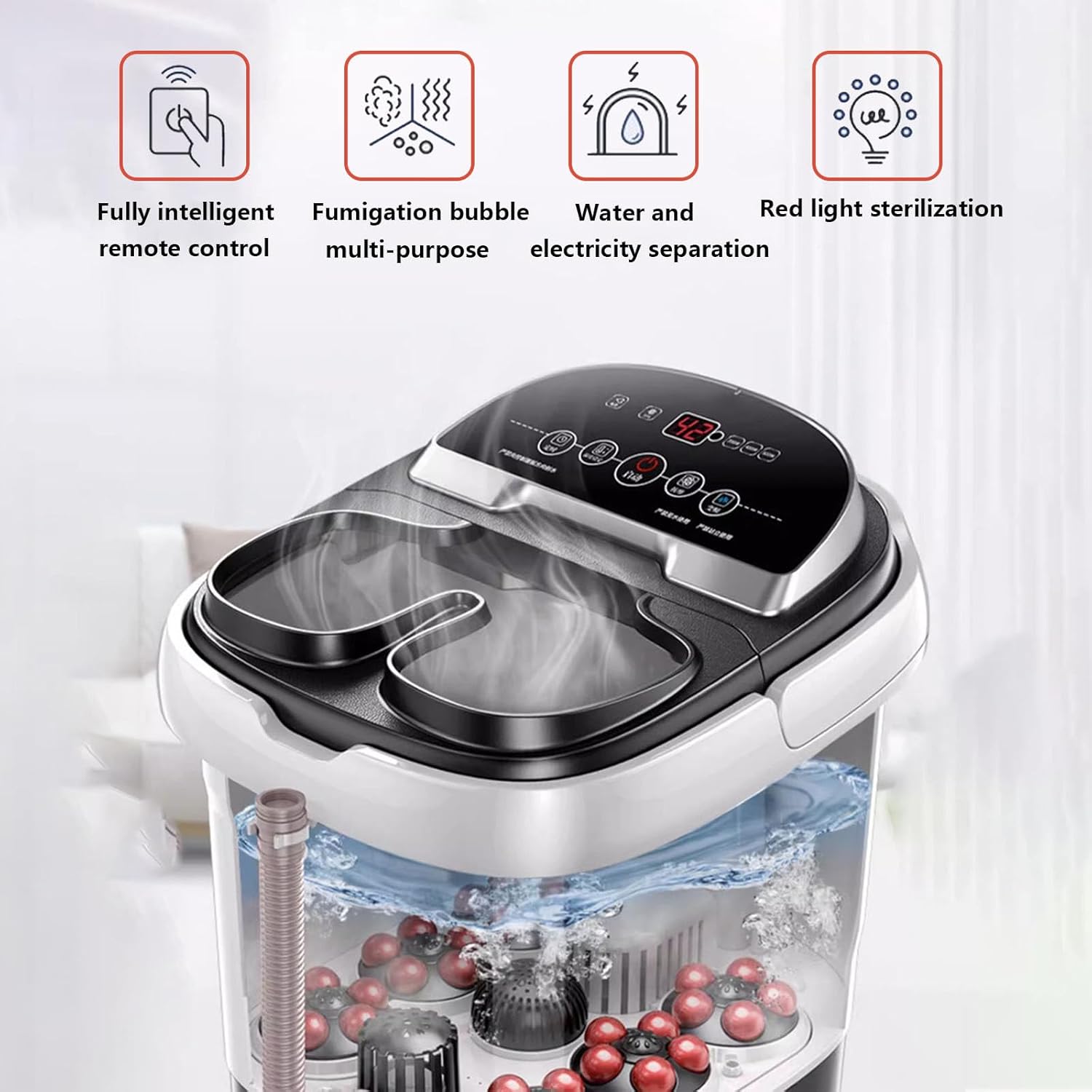 Electric Foot Spa Bath Massager Heated Kneading Soak Machine