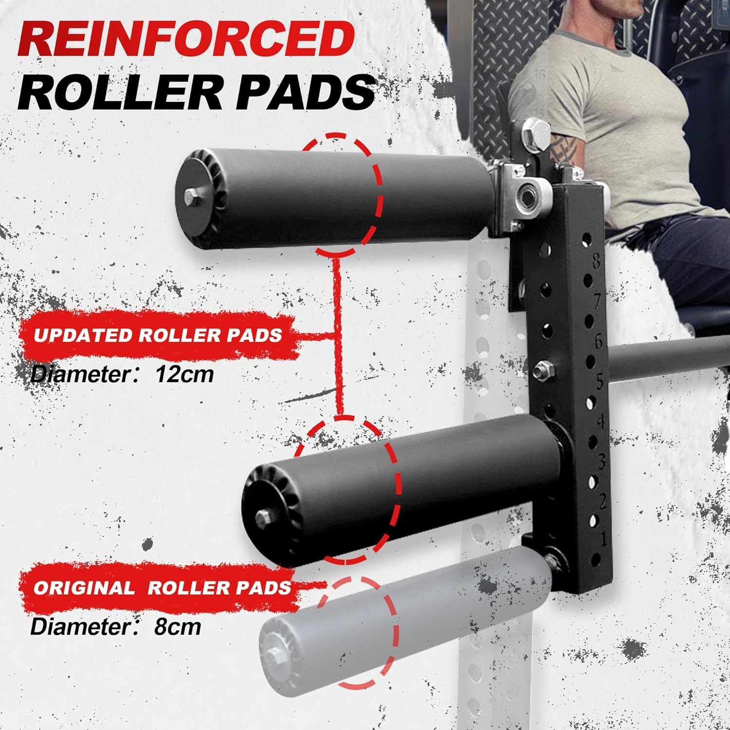 Leg Extension Curl Attachment Rack Mount Squat Roller Trainer