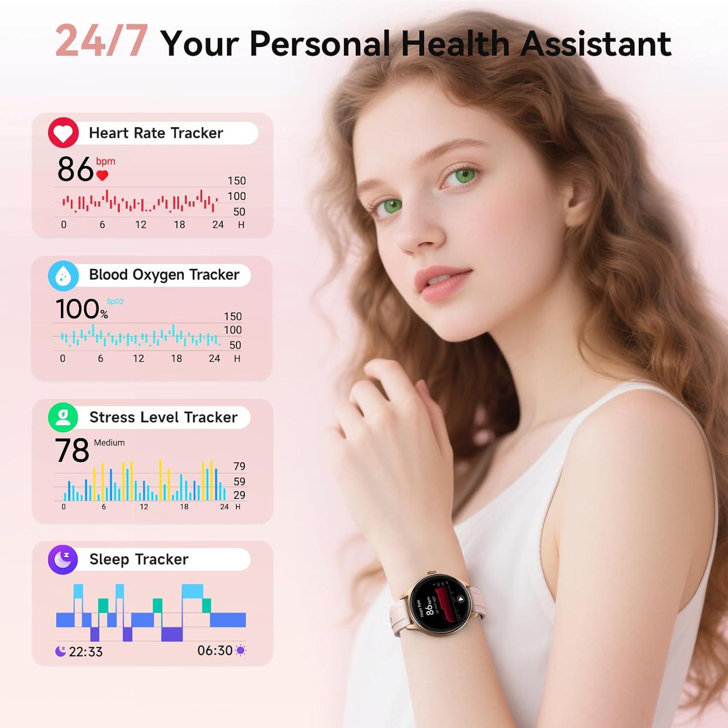 Women AMOLED Smart Watch Call 120 Sports 5ATM