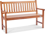 Wooden Garden Bench 3 Seater Outdoor Patio Porch Seat