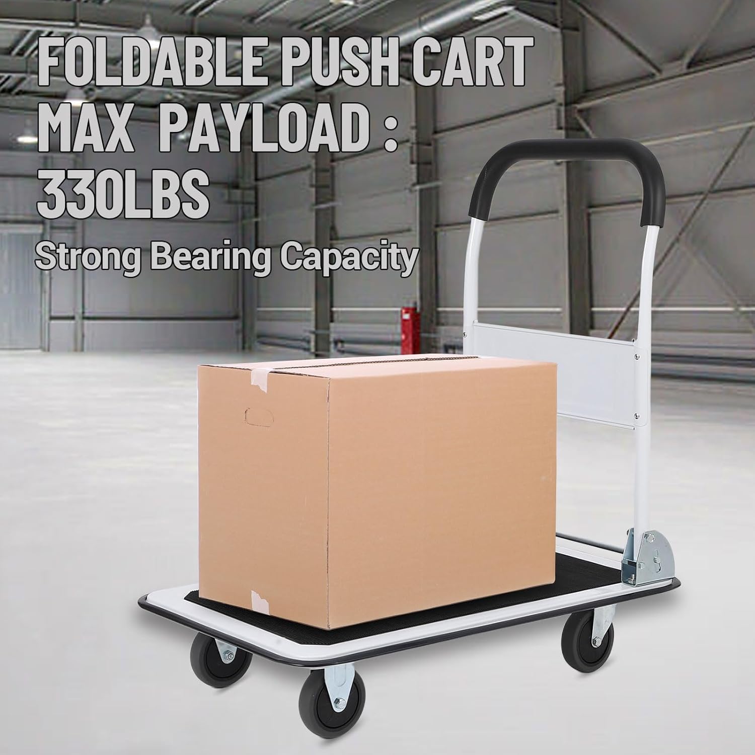 150KG Heavy Duty Platform Truck Folding Flatbed Trolley