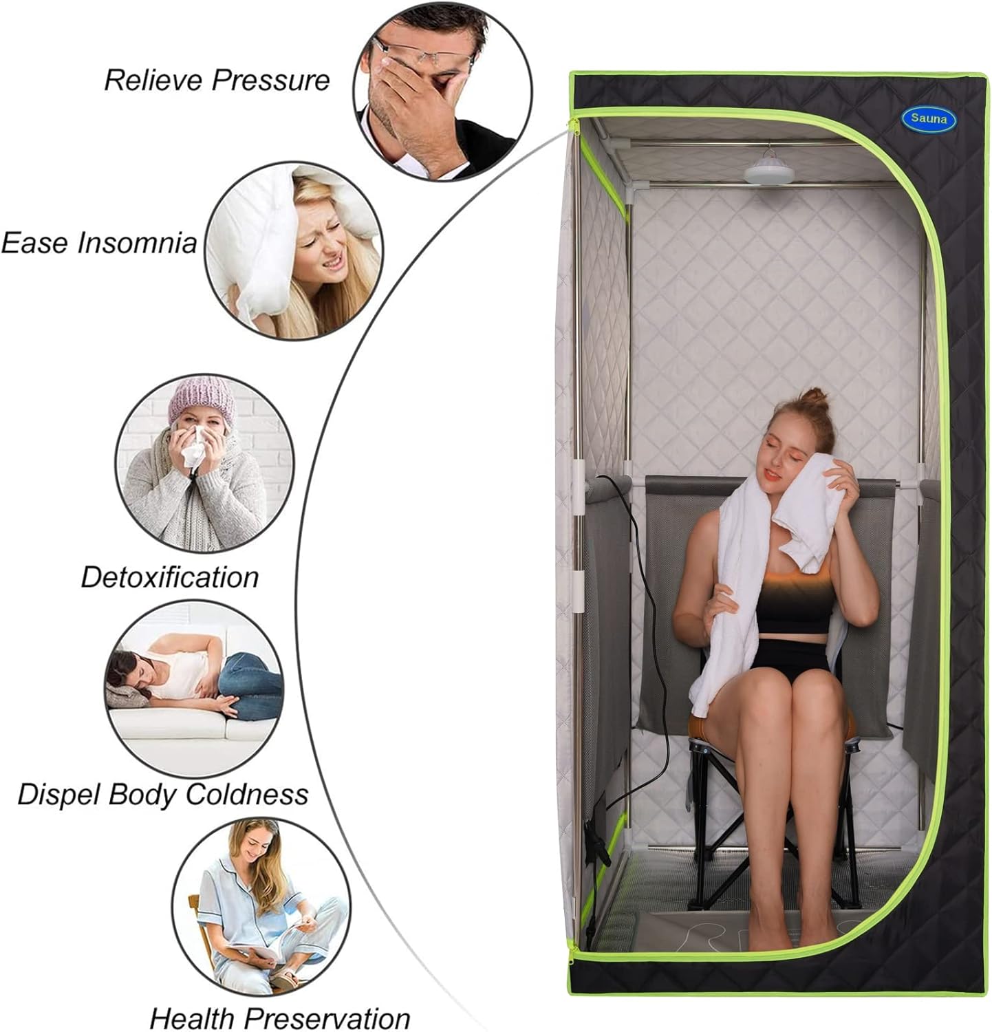 Portable Infrared Sauna Tent Home Spa Chair Heat Therapy