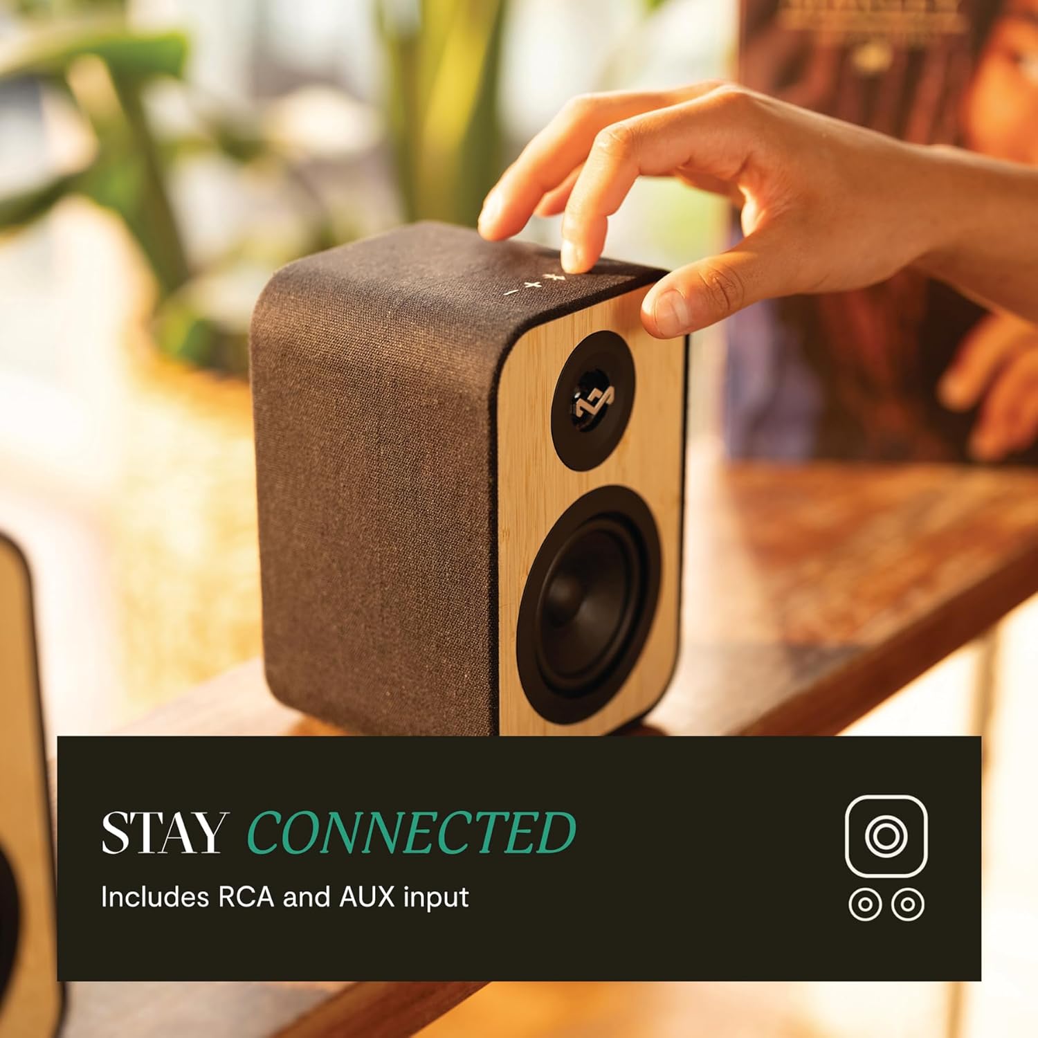 Bookshelf Bluetooth Speakers HiFi Stereo AUX RCA Turntable