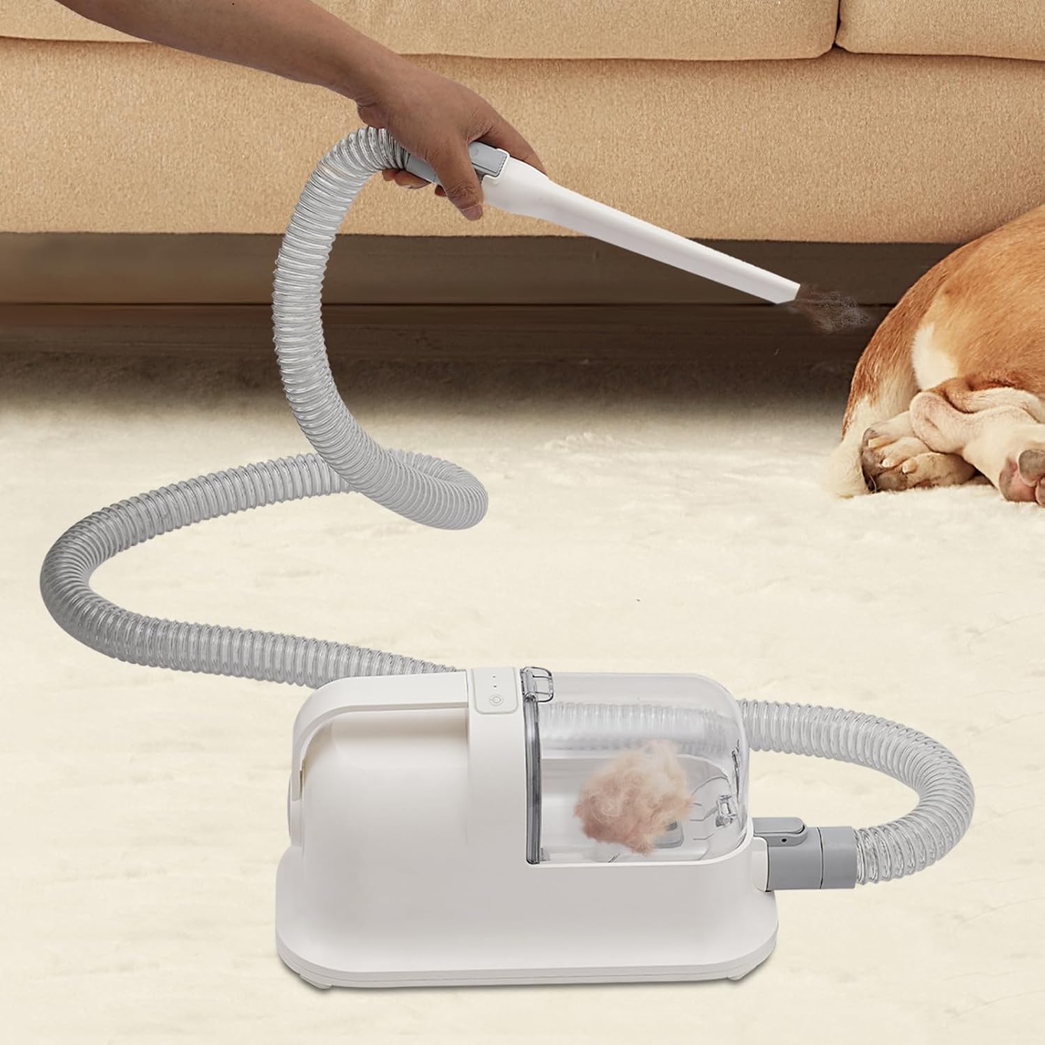 Pet Grooming Vacuum Trimmer 11800Pa Low Noise Dog Cat Kit