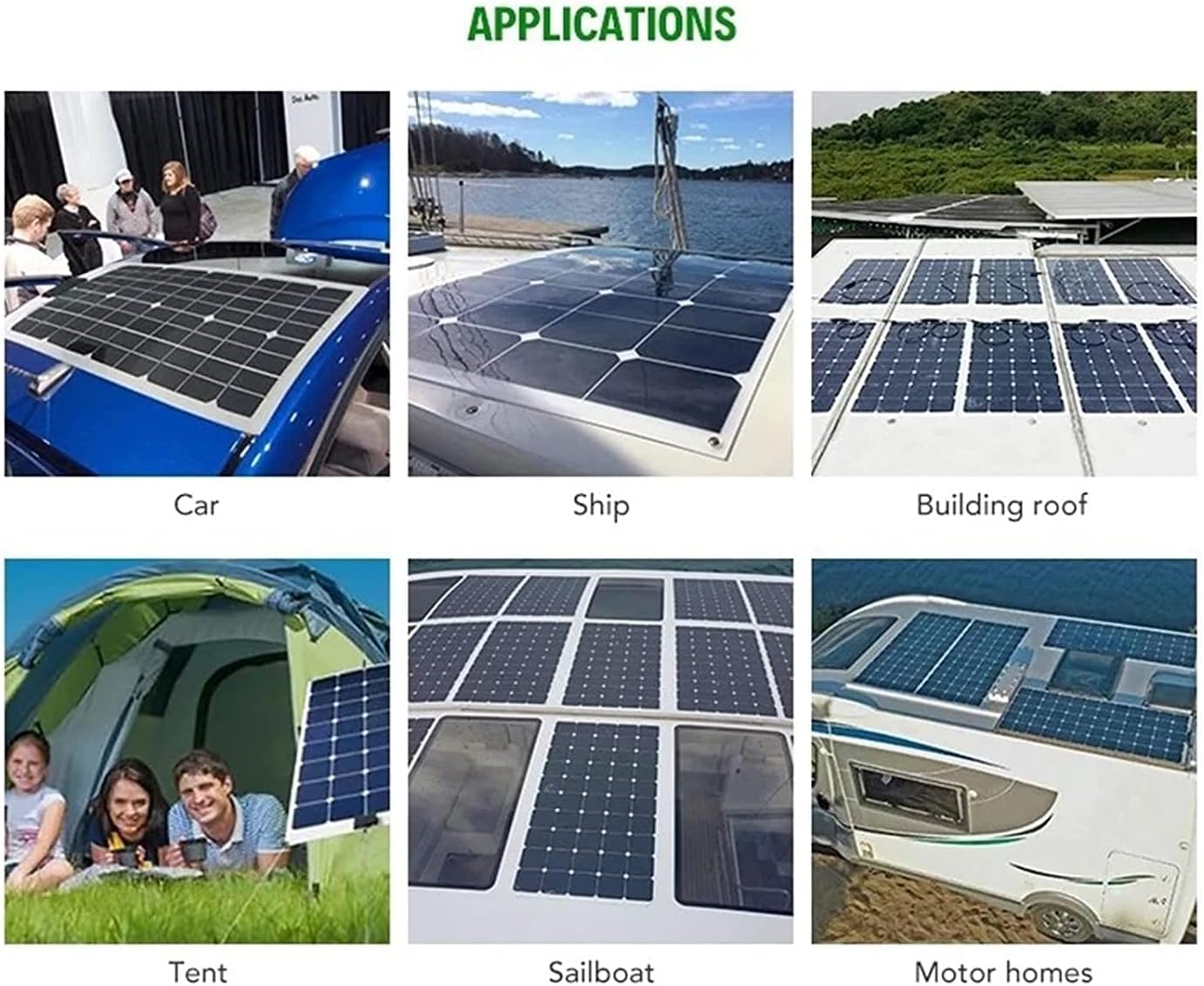 25W Flexible Solar Panel 12V Lightweight Waterproof RV Boat