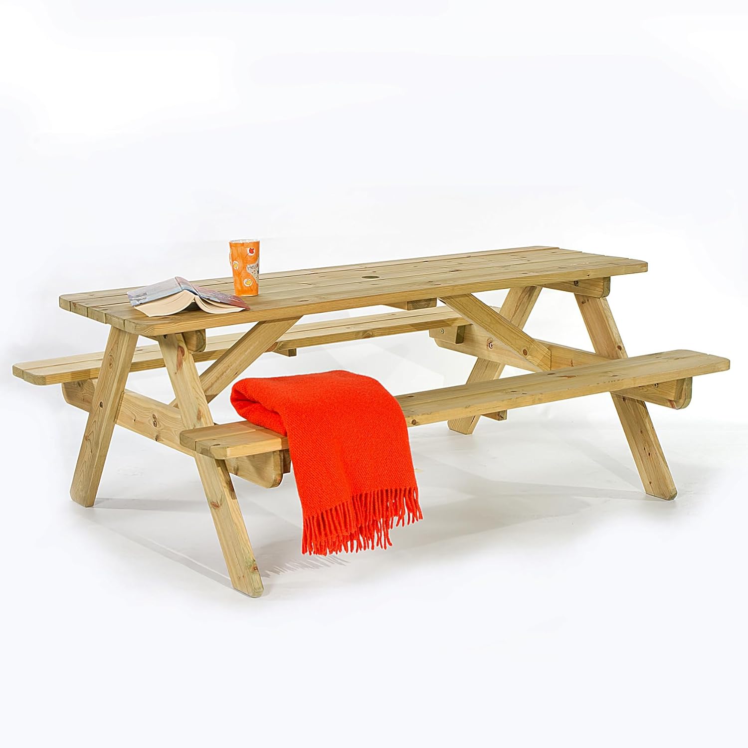 8 Seater Wooden Picnic Table A Frame Garden Bench 180cm