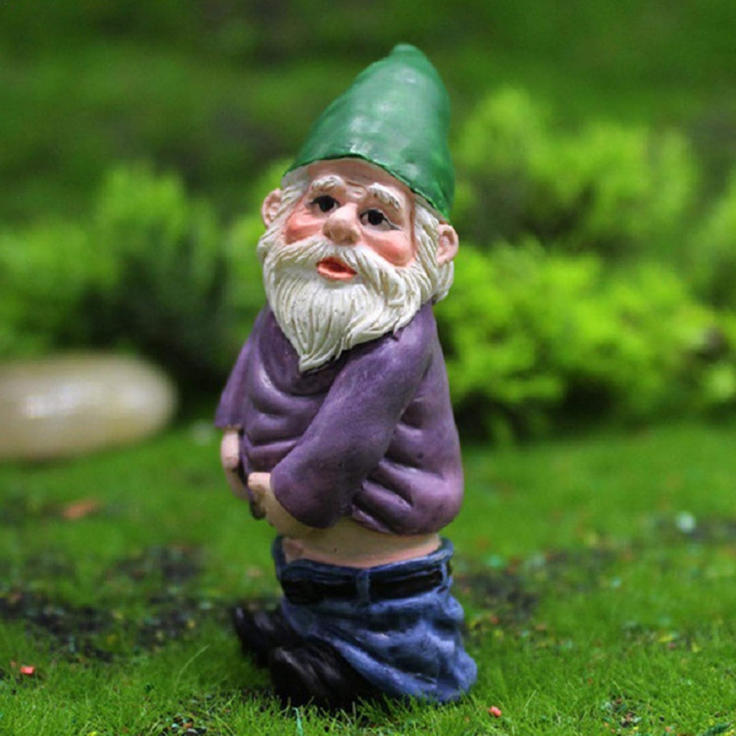 Funny Garden Gnome Statue Resin Outdoor Lawn Patio Decor