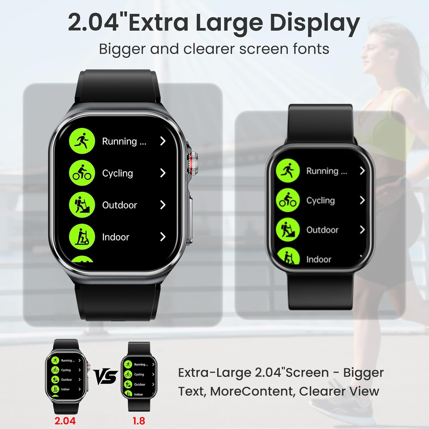 AMOLED ECG Smart Watch 70 Day Battery Health Tracker
