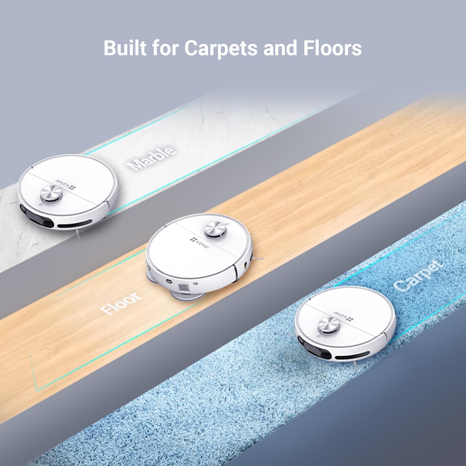 Robot Vacuum Mop Self Empty 7200Pa Auto Wash Dry LiDAR WiFi