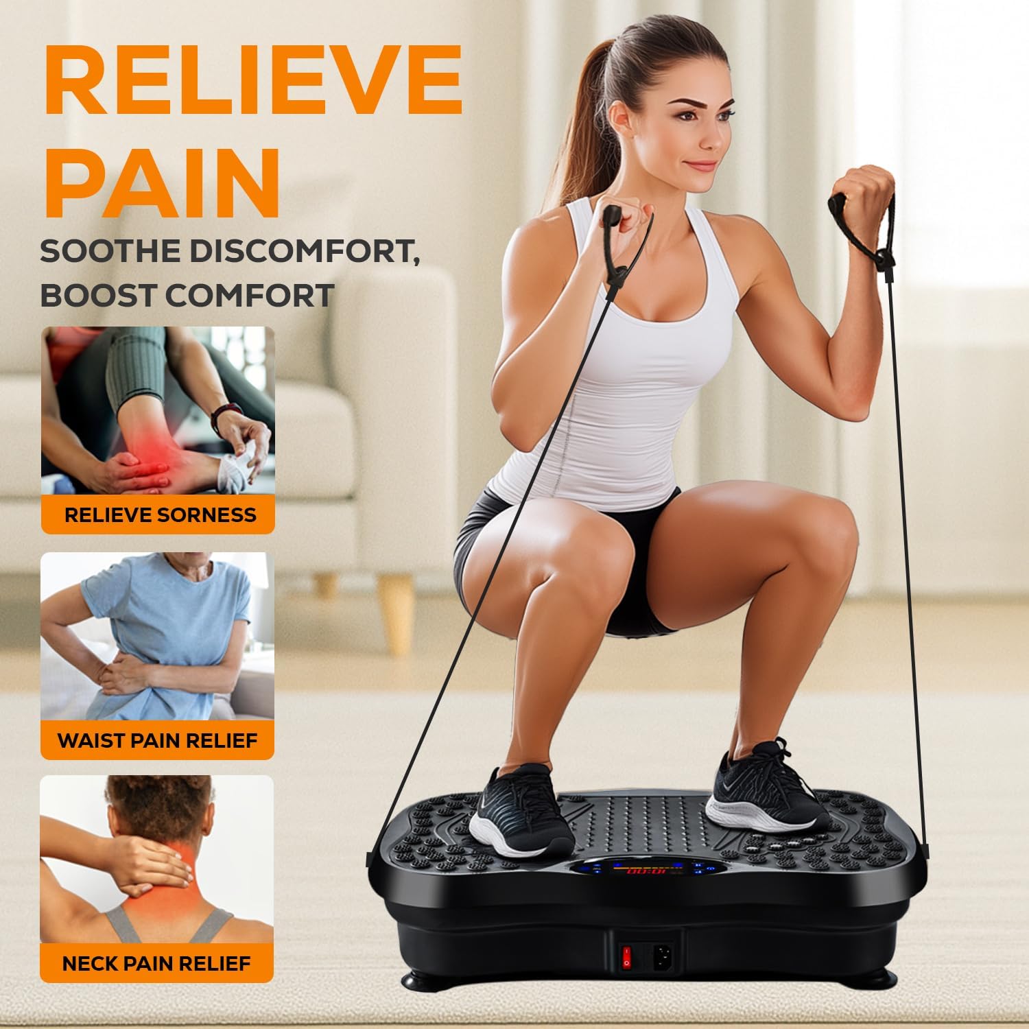 Vibration Plate Exercise Machine Fat Burn Fitness Platform 99 Levels