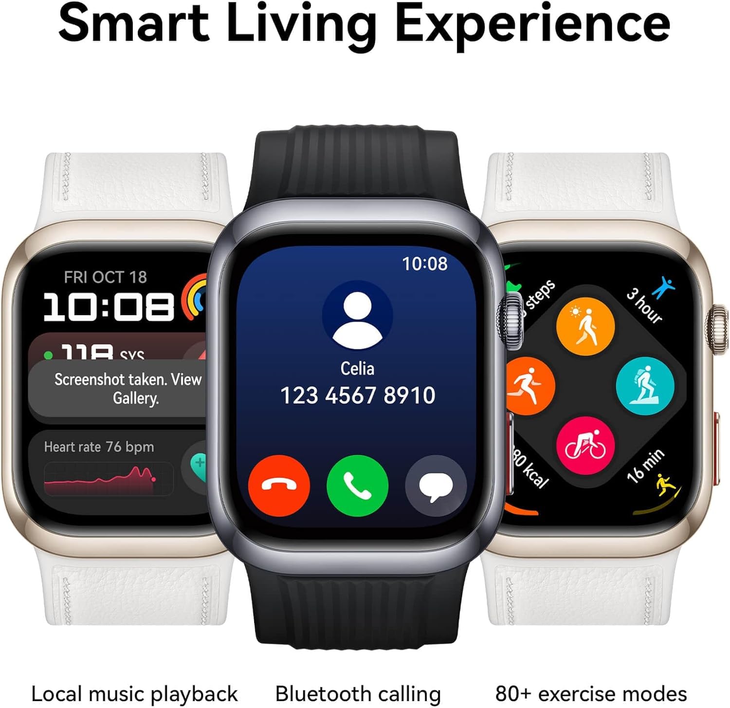 Smart Blood Pressure ECG Watch Bluetooth Call SpO2