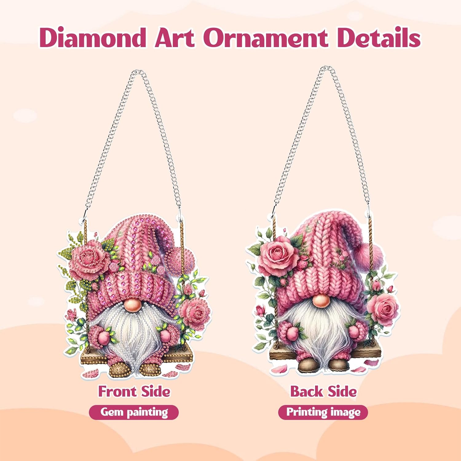 Diamond Painting Gnome Hanging Kit DIY Crystal Window Decor