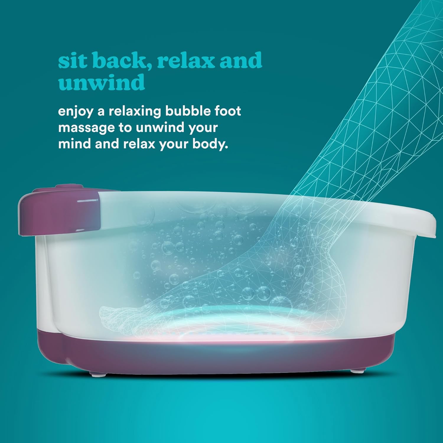 Foot Spa Massager Bubble Bath Keep Warm Massage Nodes Pumice Stone