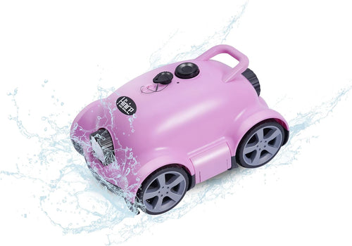 Cordless Pool Vacuum Robot 150min Waterproof Auto Cleaner Pink