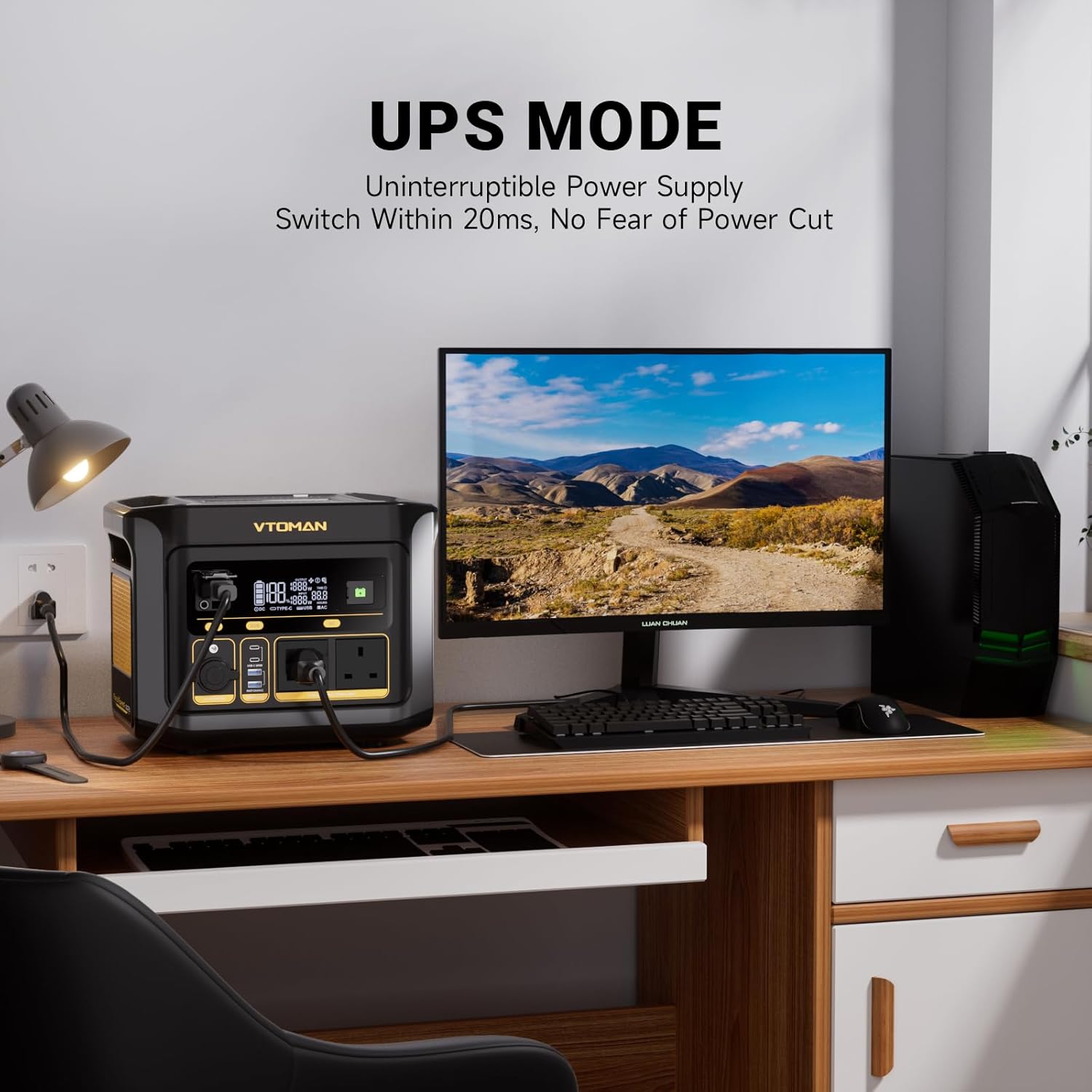 600W Portable Power Station With 400W Solar Panel 499Wh
