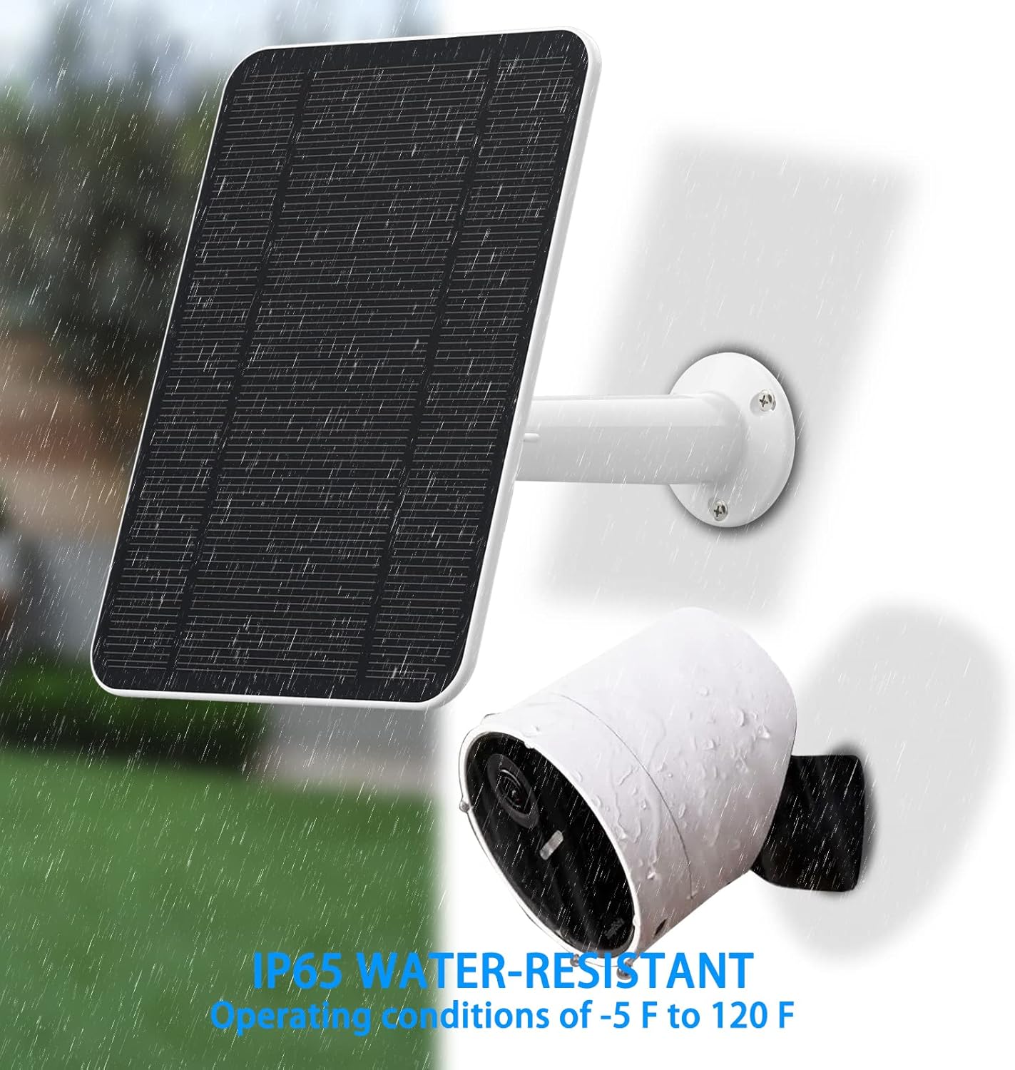 4W Solar Panel for Outdoor Security Camera 13.1FT Cable