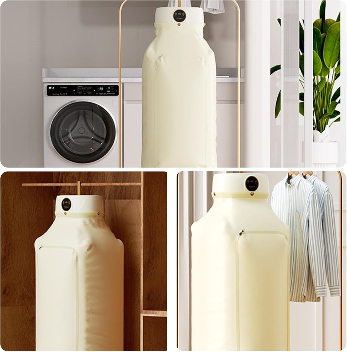 Portable Clothes Dryer Steamer 2000W Hands Free Ironing Machine