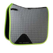 Reflective Dressage Saddle Pad Full Silver Yellow Safety