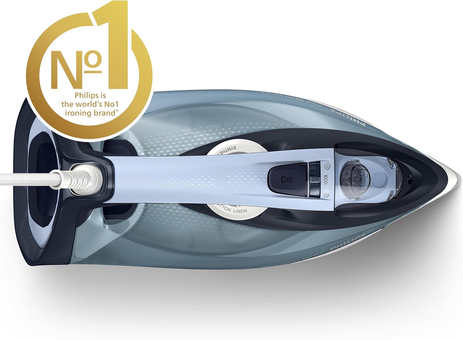 2800W Steam Iron 250g Boost SteamGlide Soleplate Vertical Steam