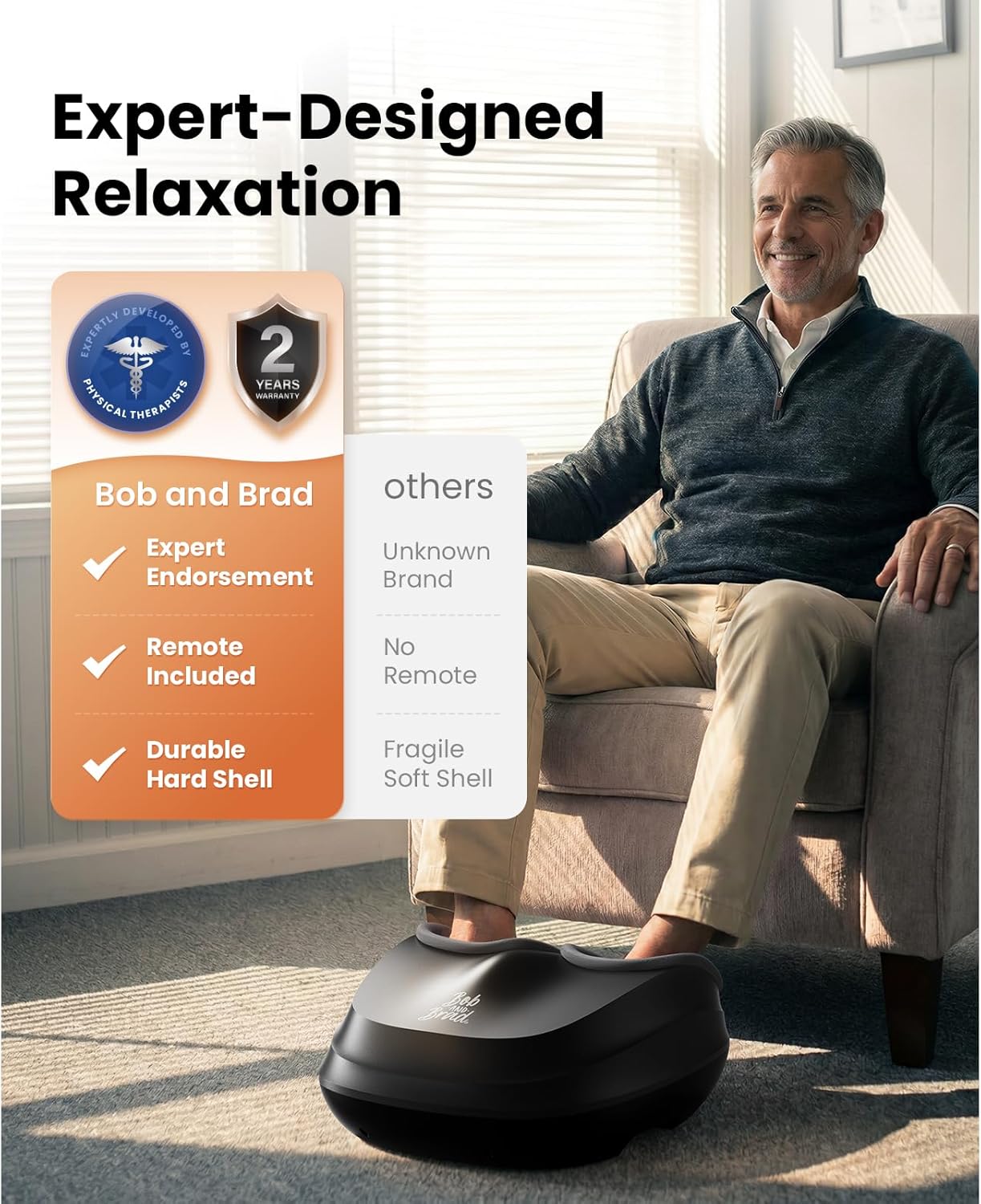 Shiatsu Foot Massager with Heat Compression Remote Plantar Relief
