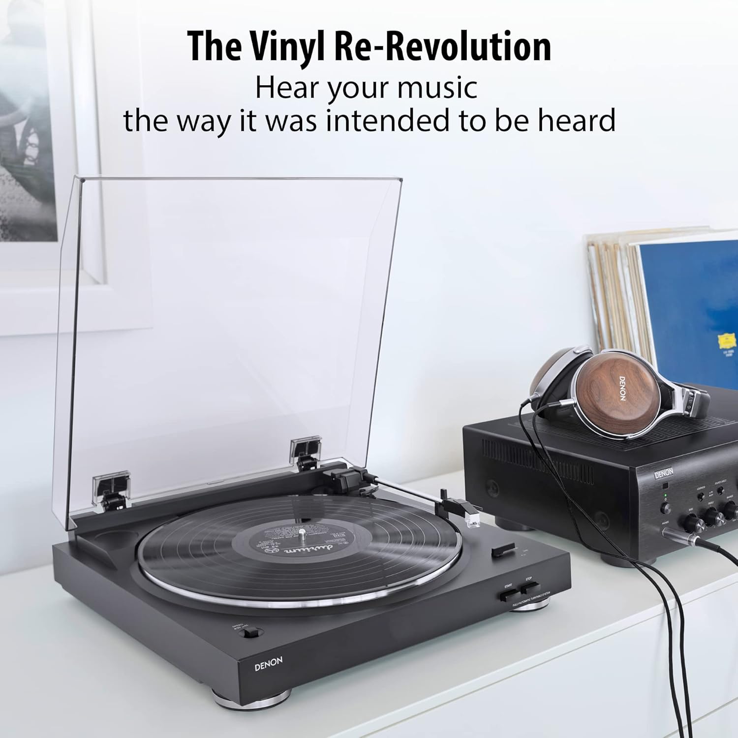 Automatic Vinyl Turntable with Built In Phono Preamp