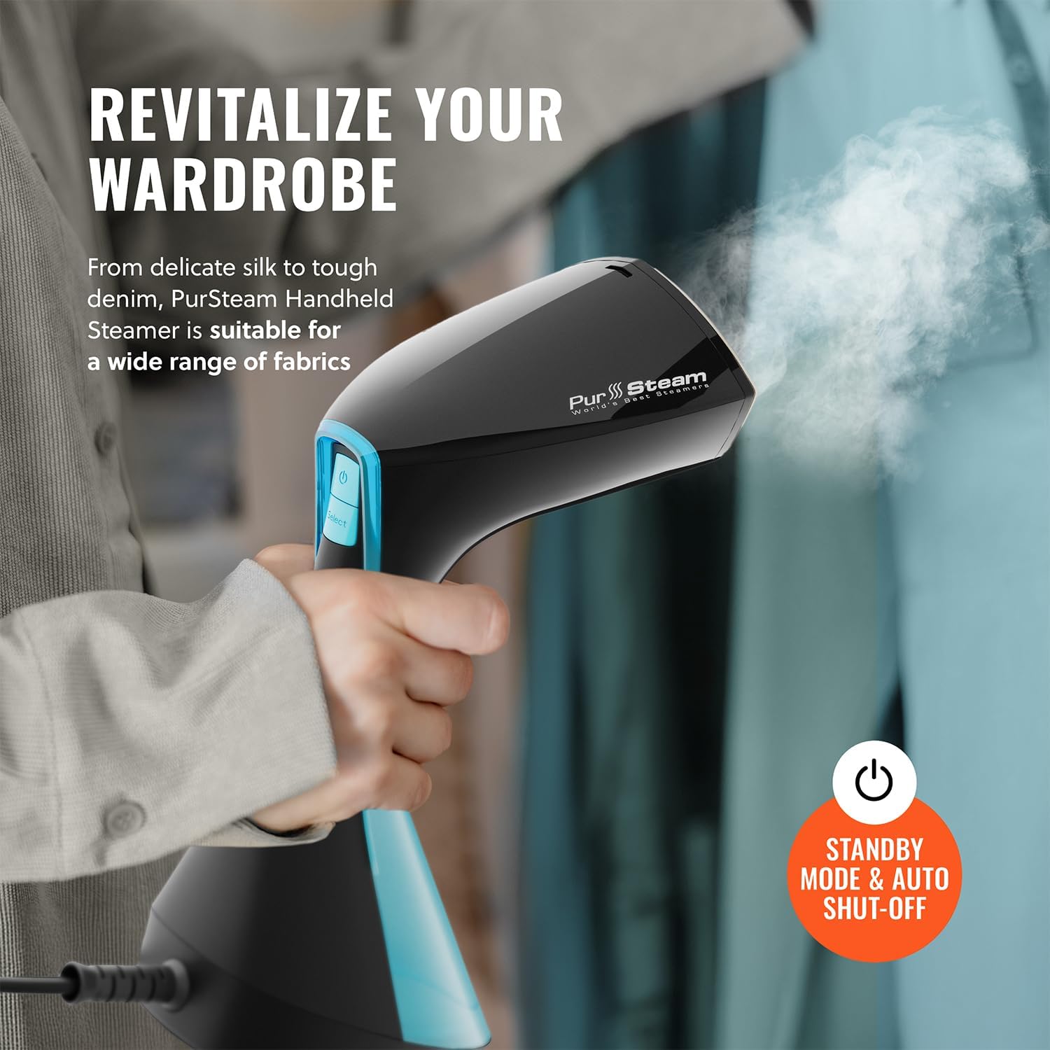 Handheld Clothes Steamer 3 Steam Modes Fast Heat Portable