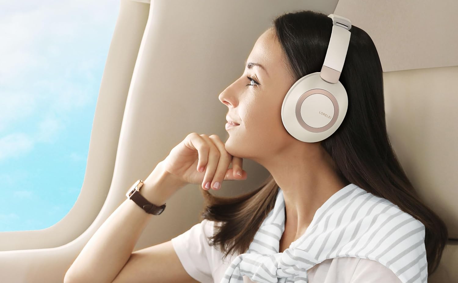 Bluetooth Over Ear Headphones 50H Playtime Deep Bass Foldable