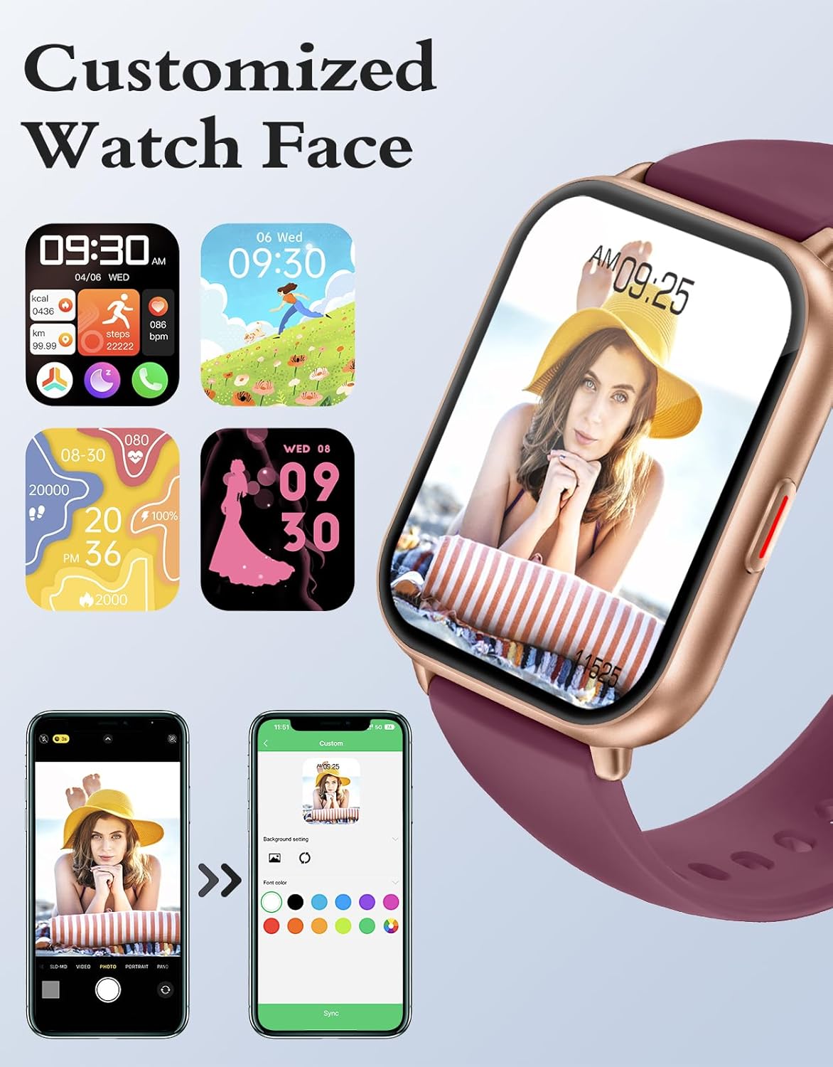 Bluetooth Fitness Smart Watch Call Heart Sleep Tracker