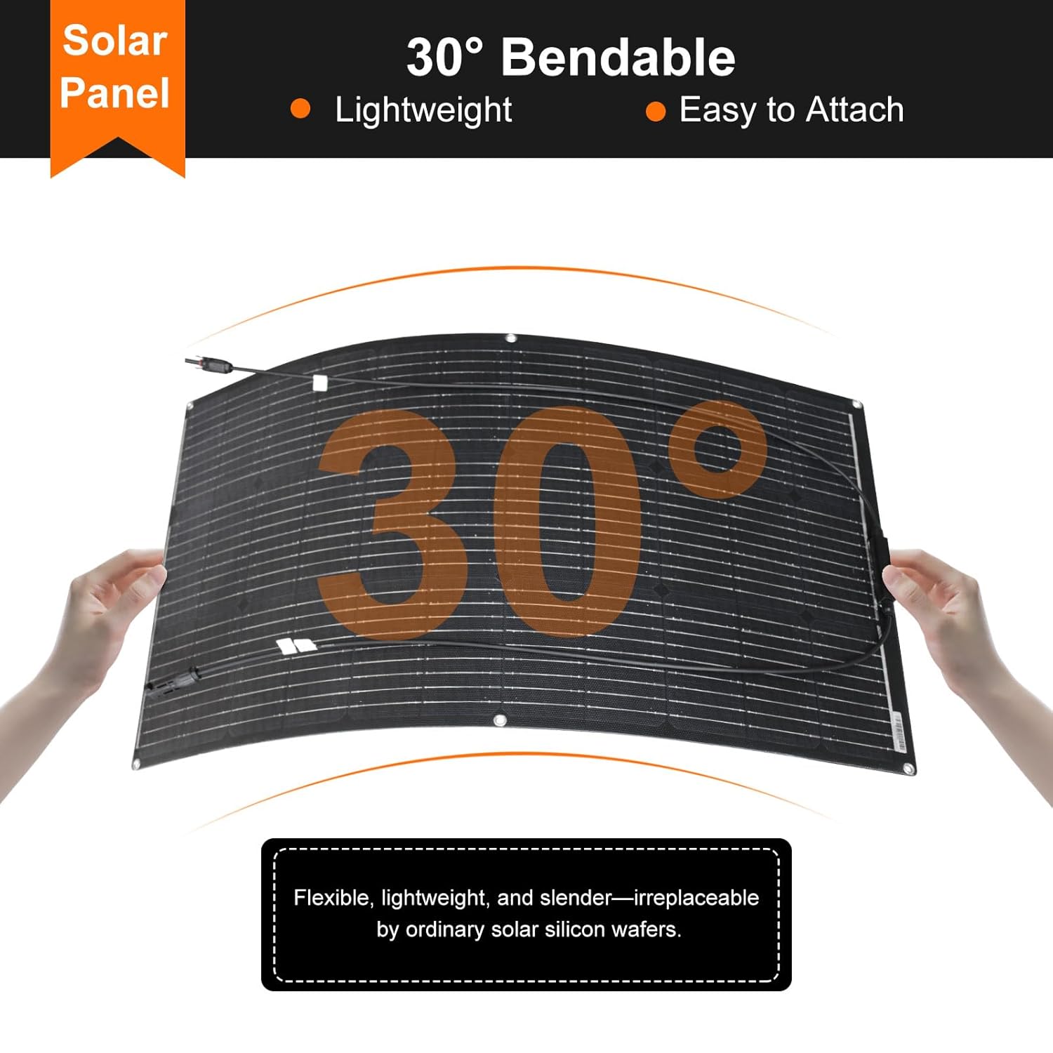 100W Flexible ETFE Solar Panel Monocrystalline Off Grid RV Boat
