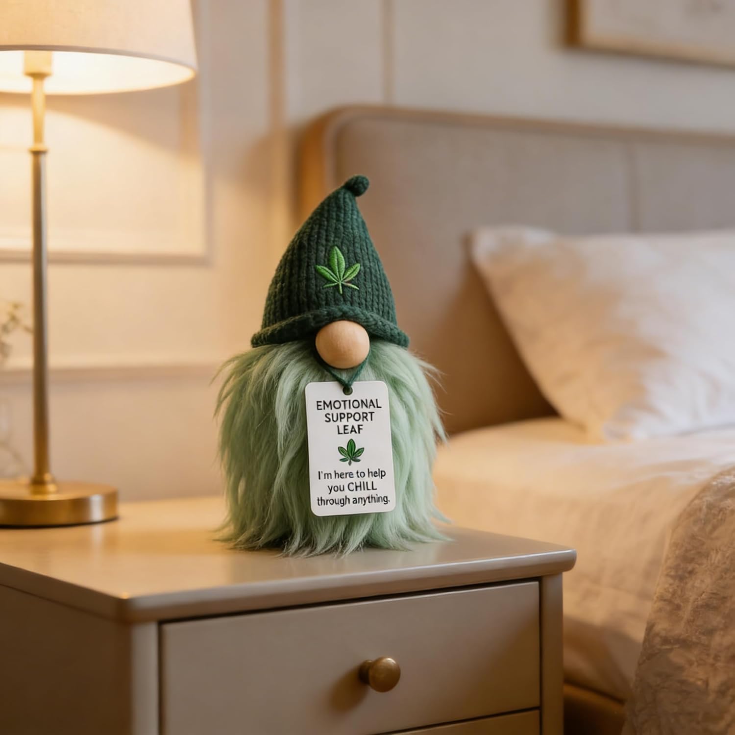 Weed Gnome Emotional Support Figurine Funny Desk Decor Gift