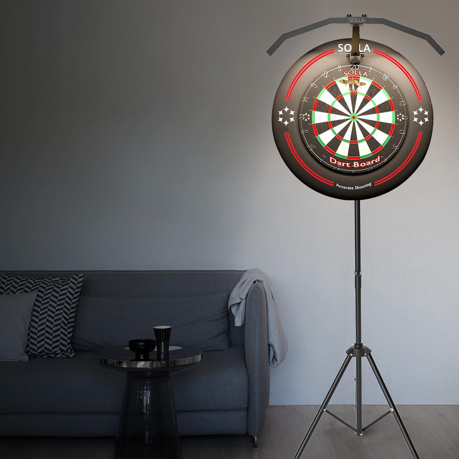 Dartboard LED Light Folding Adjustable Angle USB Shadow Free