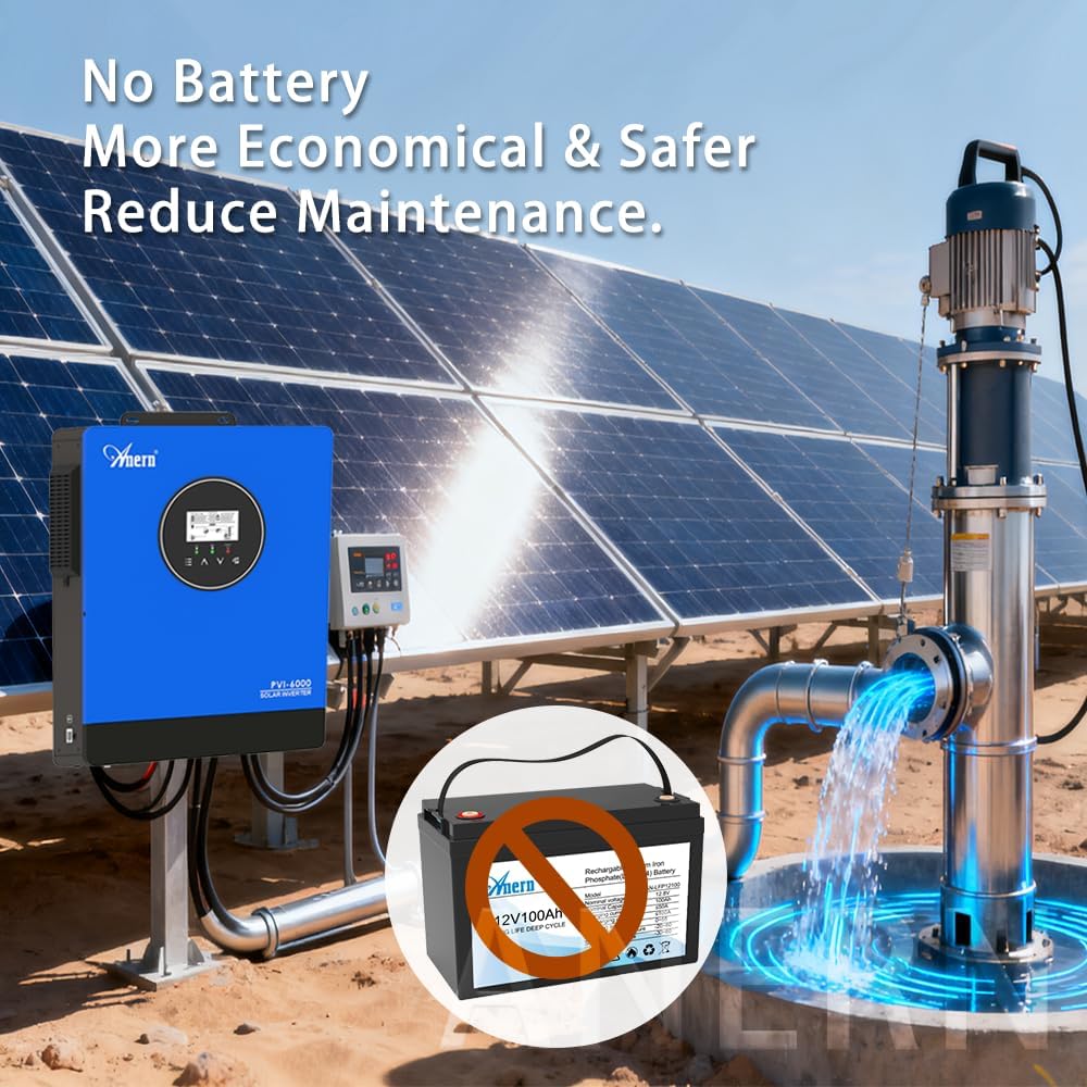 6KW Solar Inverter 220V 240V Dual MPPT Pure Sine Wave