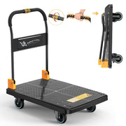 Silent Wheel Folding Platform Trolley 350KG Heavy Duty Cart
