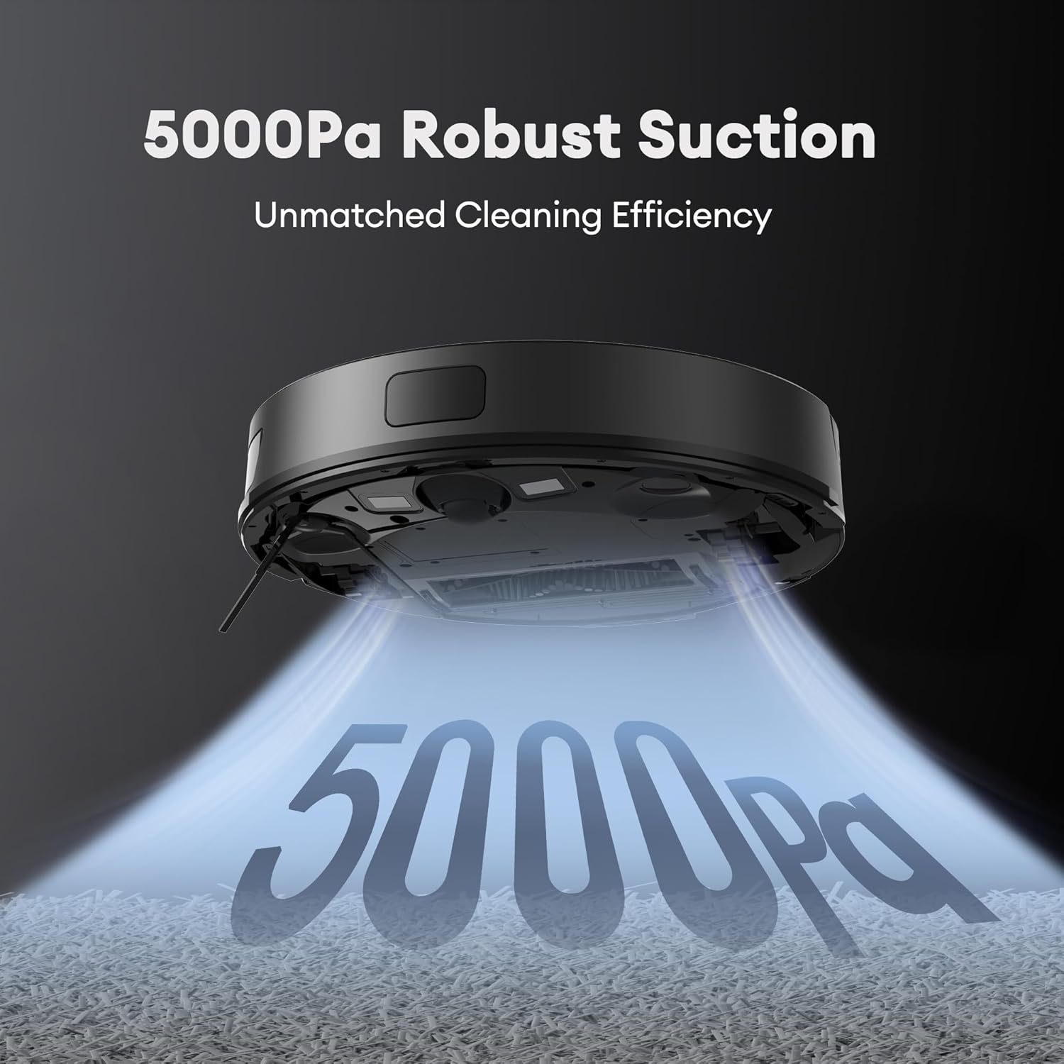 Robot Vacuum Mop 5000Pa LiDAR Mapping App Voice Control Pet Hair